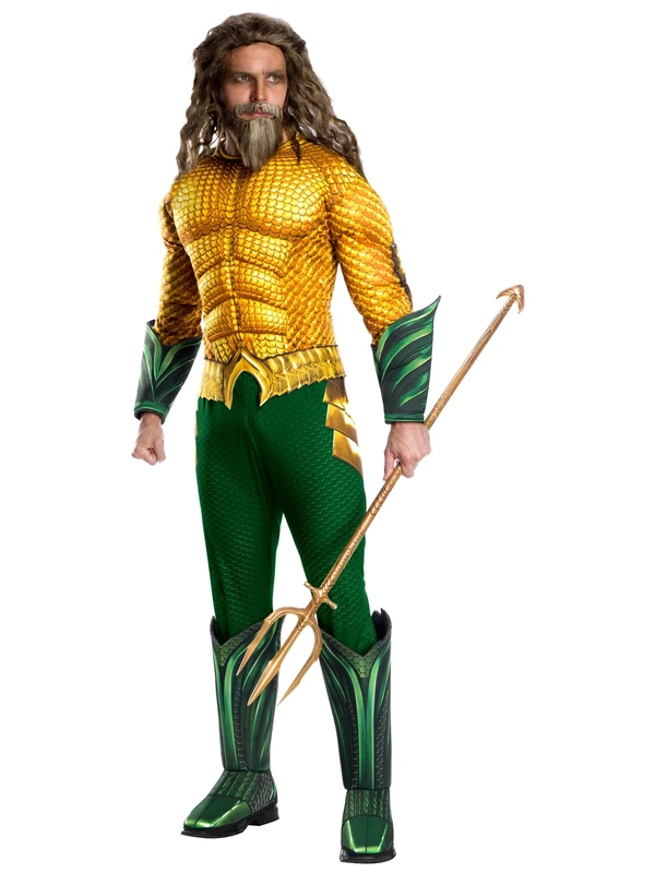 Rubies Official DC Aquaman The Movie, Adult Deluxe Costume - Size Standard/Medium Halloween