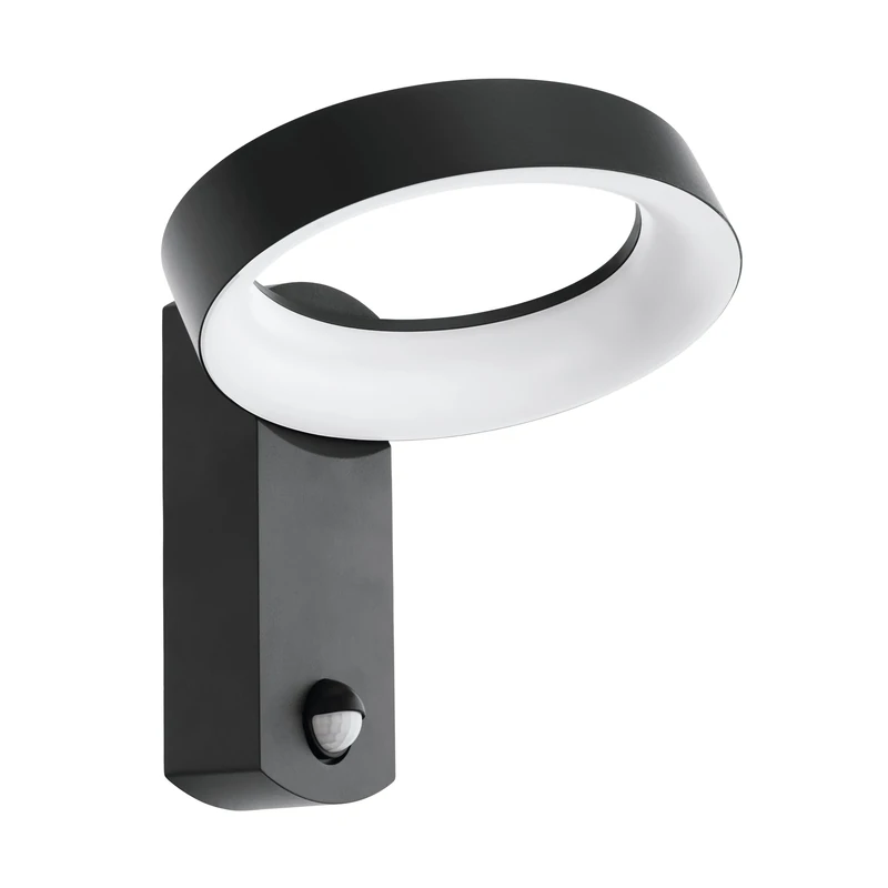 Eglo LED Outdoor Wall Light Pernate, 1 Flame Outdoor Light incl. Motion Detector, Sensor Wall Light Made of cast Aluminium and Plastic, Colour: Anthracite, White, IP44