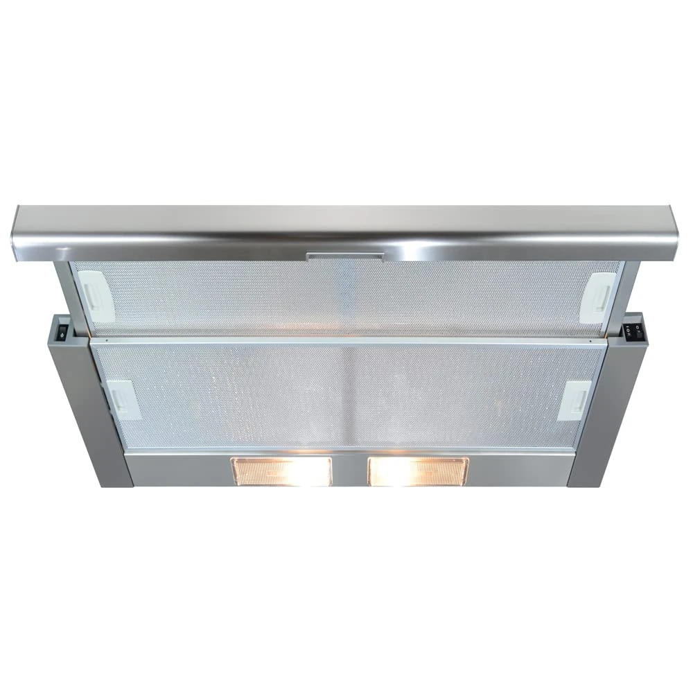 CDA 90cm Telescopic Canopy Cooker Hood - Stainless Steel