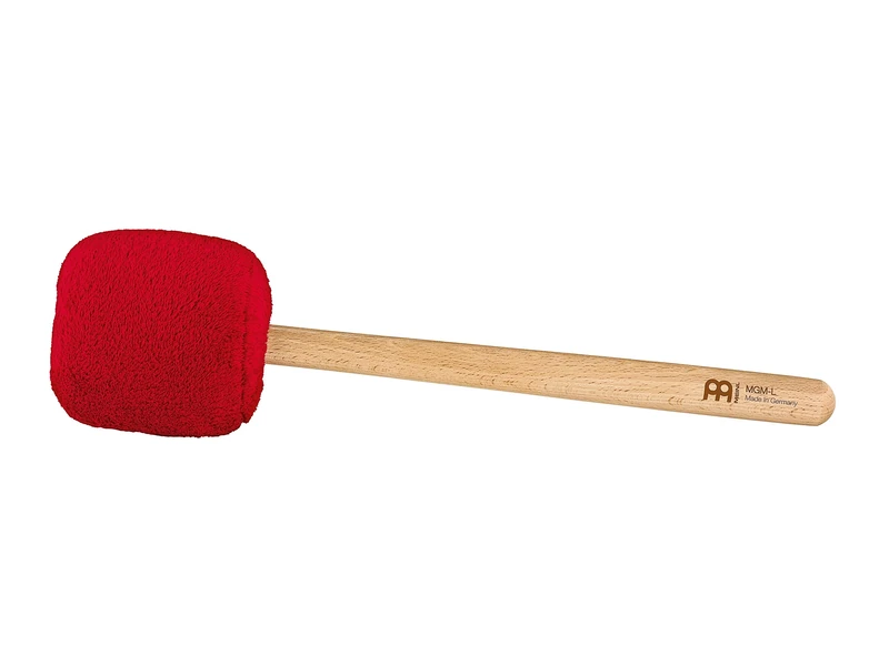 Sonic Energy Gong Mallet Large – Red mallet with beechwood handle – For gong players, meditation, percussion – Sheep’s wool, synthetic fleece (MGM-L-R)