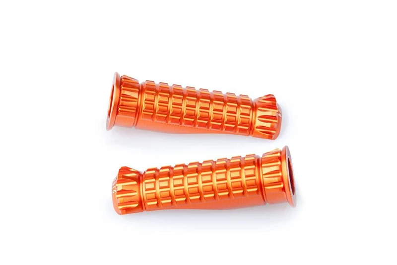 Puig 9192T R-Fighter Footpegs Orange for maximum grip