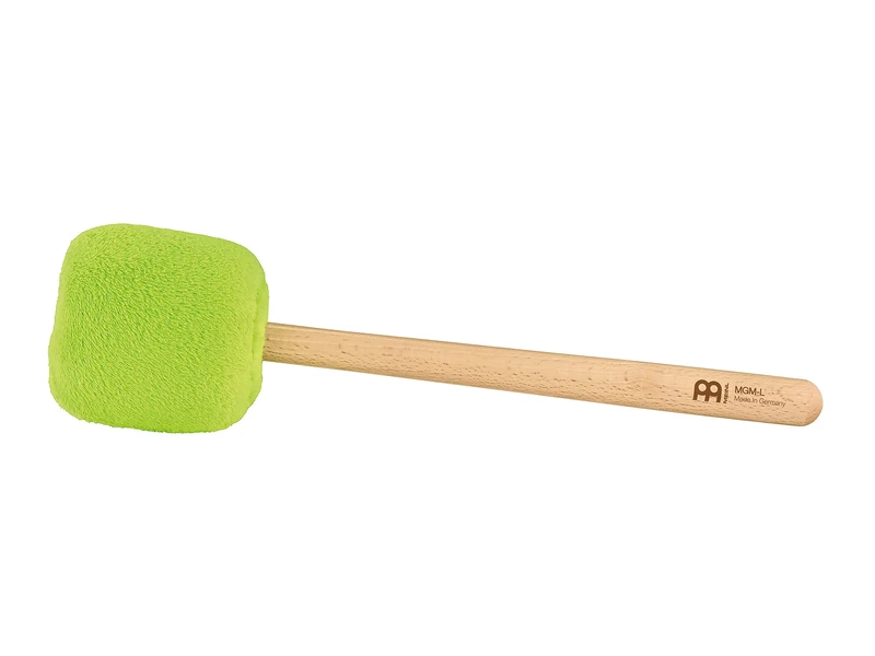 Sonic Energy Gong Mallet Large – Green mallet with beechwood handle – For gong players, meditation, percussion – Sheep’s wool, synthetic fleece (MGM-L-PG)