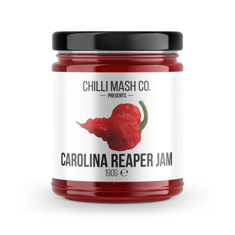 Carolina Reaper Chilli Jam | Chilli Mash Company | World's Hottest Chilli Jam - Extremely Hot | Vegan and Vegetarian Friendly | 250 ml