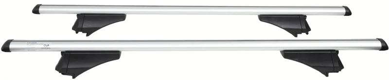 FISCHER CrossLine L Roof Rack for Bicycle Carriers, Roof Boxes or Ski Holders, for Integrated Roof Rails, Load Capacity 75 kg, Pre-Assembled Includes Lock, Bar Thickness 45 x 28 mm, Bar Length 120 cm
