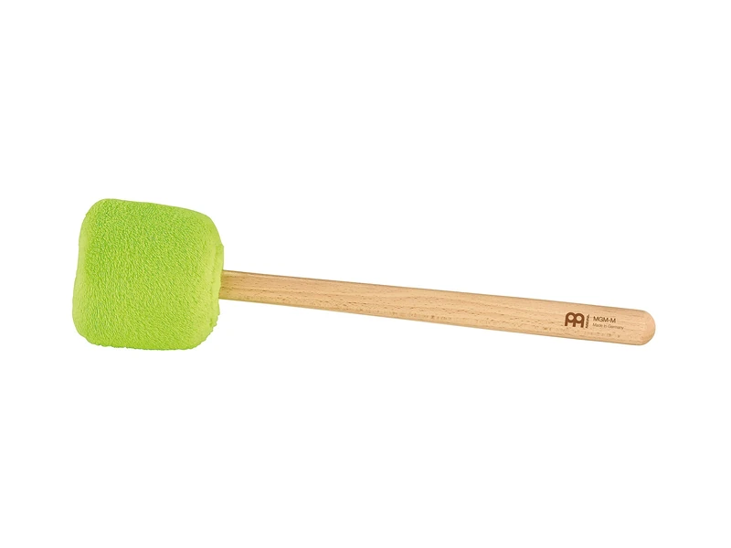 Sonic Energy Gong Mallet Medium – Green mallet with beechwood handle – For gong players, meditation, percussion – Sheep’s wool, synthetic fleece (MGM-M-PG)