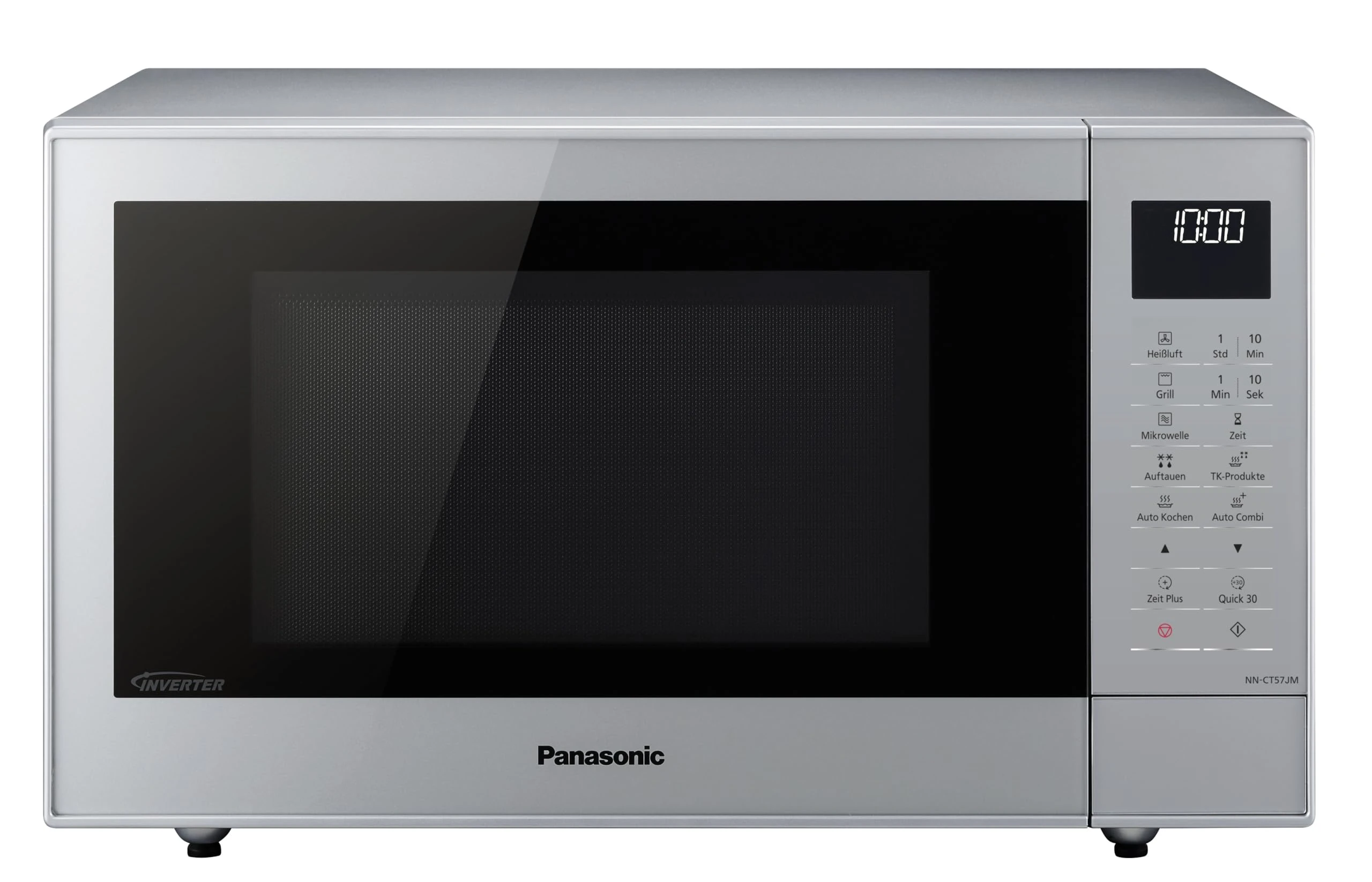 Panasonic CT57 Slim Combination Microwave Oven & Grill with Turntable, 27 Litres, 1000 W Power, 29 pre-set menus, Silver