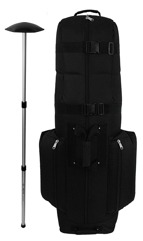 CaddyDaddy Golf CDX-10 Golf Bag Travel Cover with North Pole Club Protector, Black