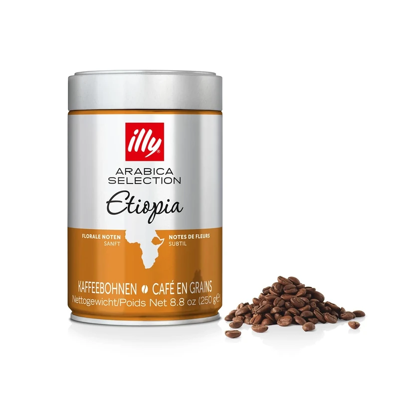 illy Coffee Beans, Luxury Arabica Coffee Beans Selection, Ethiopia, Pack of 6 x 250 g