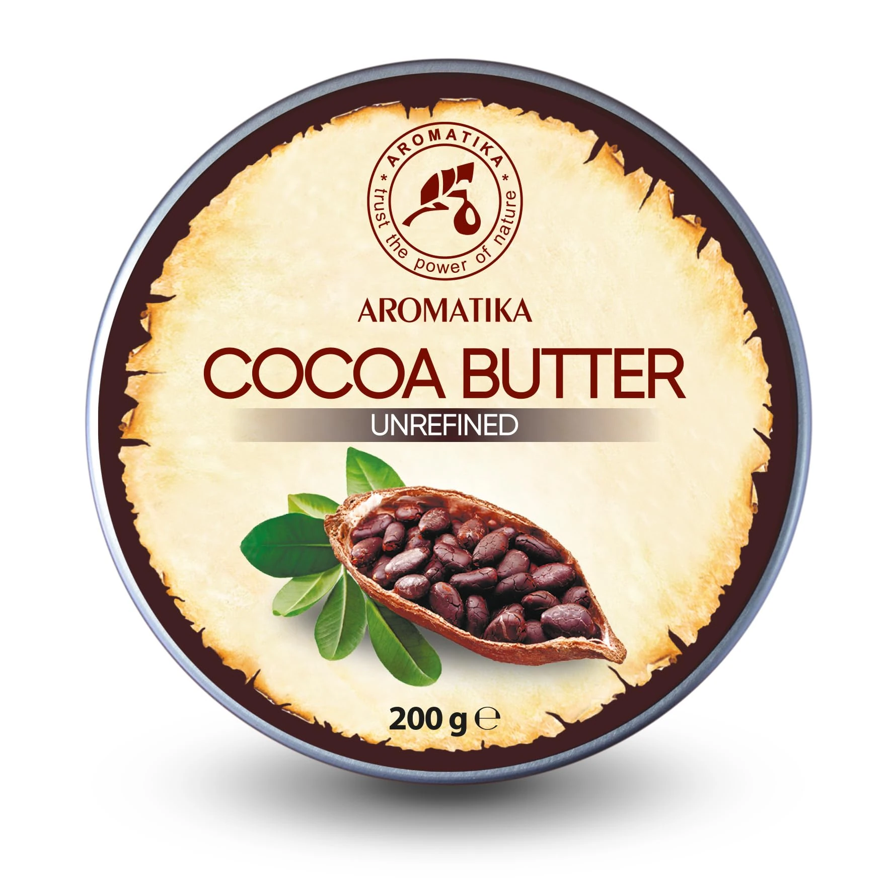 Cocoa Butter Pure & Natural 200g - Burkina Faso - Theobroma Cacao Seed Butter - Great Benefits for Skin - Hair - Face - Body - Lip care - Cacao Butters