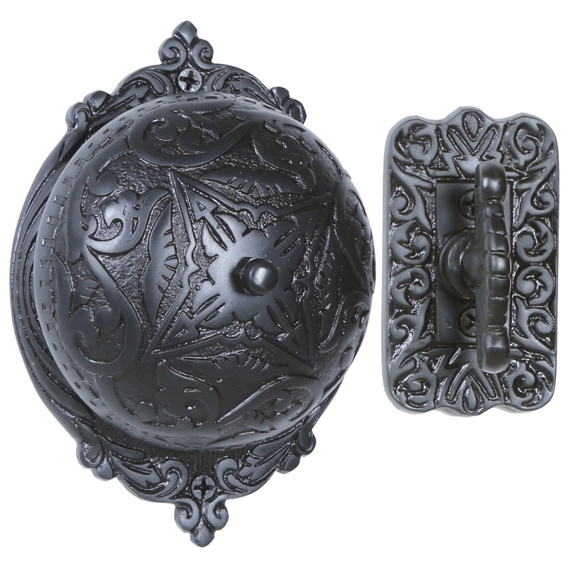 A29 Oil Rubbed Bronze Twist Doorbell, Solid Brass Wireless Mechanical Chime, Victorian Style Ringer - Vintage Doorbell for Homes with Manual Hand Turn Chime, Decorative Classic Design, Easy Install