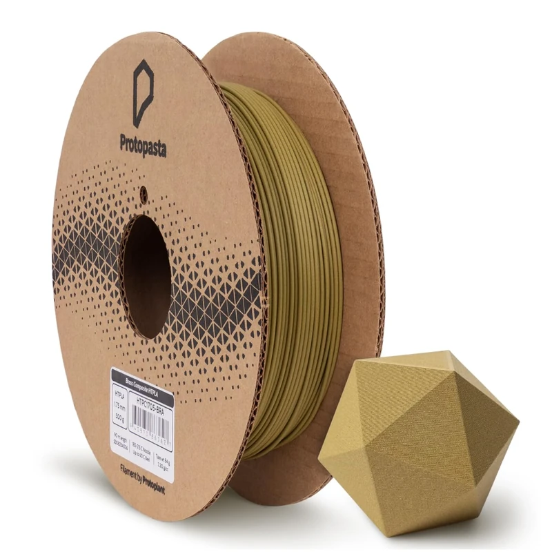 Protopasta 3D Printer Filament, PLA Filament 1.75mm, Brass Filled PLA, 500g Spool