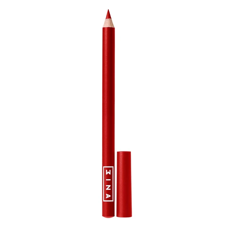 3INA MAKEUP - Vegan - Cruelty Free - The Essential Lip Pencil 402 - Dark red - Long Lasting Formula - Highly Pigmented - Creamy Formula - Precise and Define Application - Matte Finish