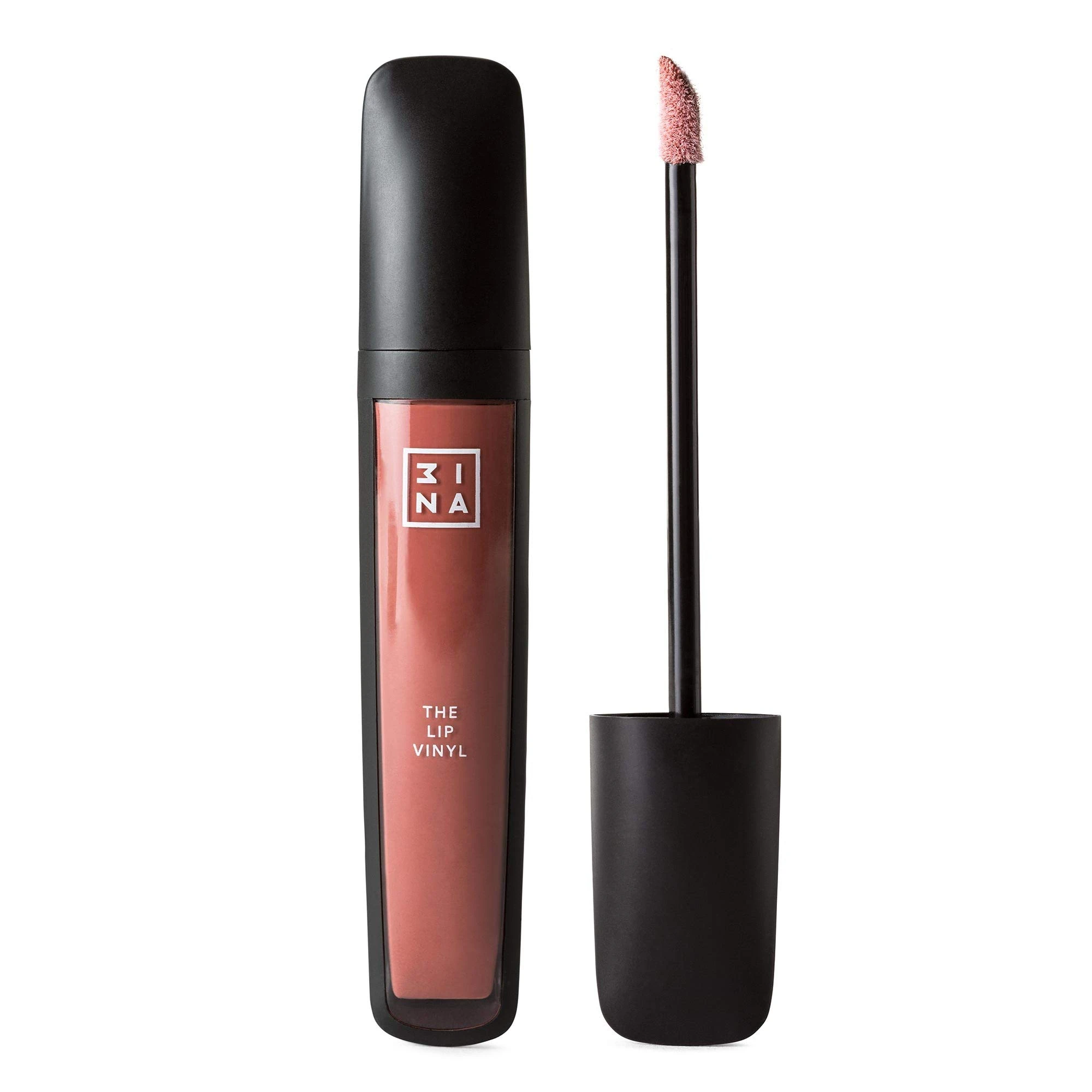 3INA MAKEUP - Vegan - Cruelty Free - The Lip Vinyl 704 - Light brown - weight LightLongwearing Formula - Highly Pigmented - Creamy Non Sticky Texture - Glossy Wet Look Finish - Wand Applicator