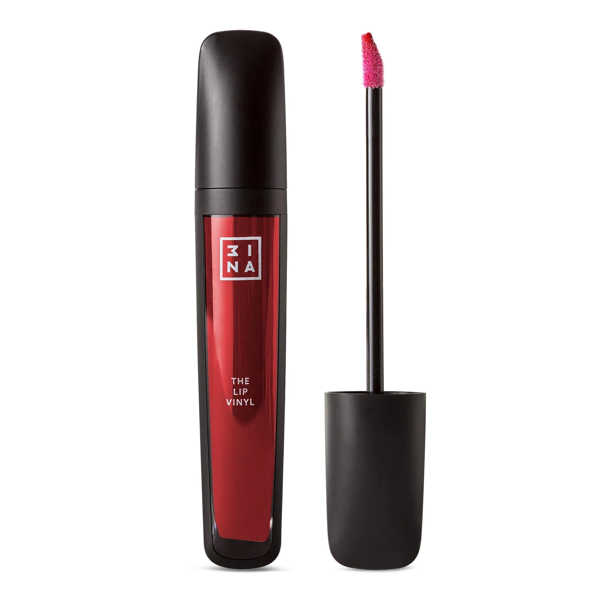 3INA MAKEUP - Vegan - Cruelty Free - The Lip Vinyl 703 - Red - weight LightLongwearing Formula - Highly Pigmented - Creamy Non Sticky Texture - Glossy Wet Look Finish - Wand Applicator