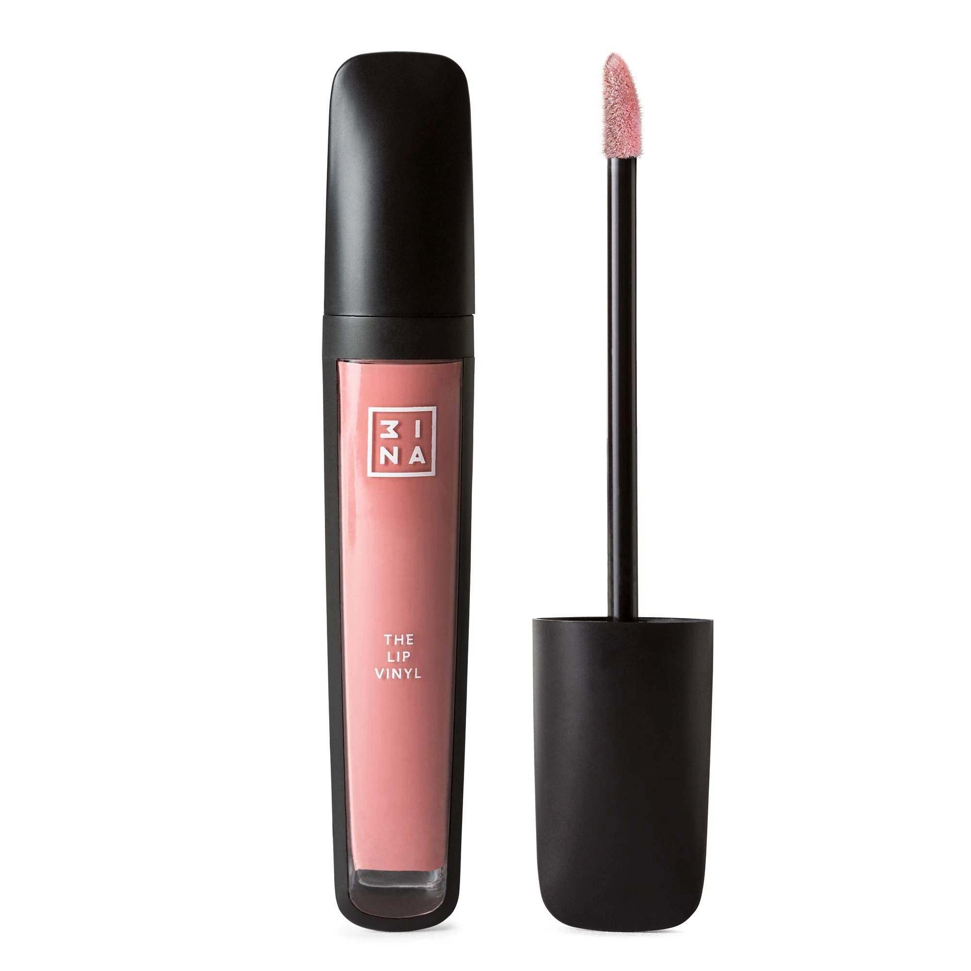 3INA MAKEUP - Vegan - Cruelty Free - The Lip Vinyl 701 - Nude - weight LightLongwearing Formula - Highly Pigmented - Creamy Non Sticky Texture - Glossy Wet Look Finish - Wand Applicator