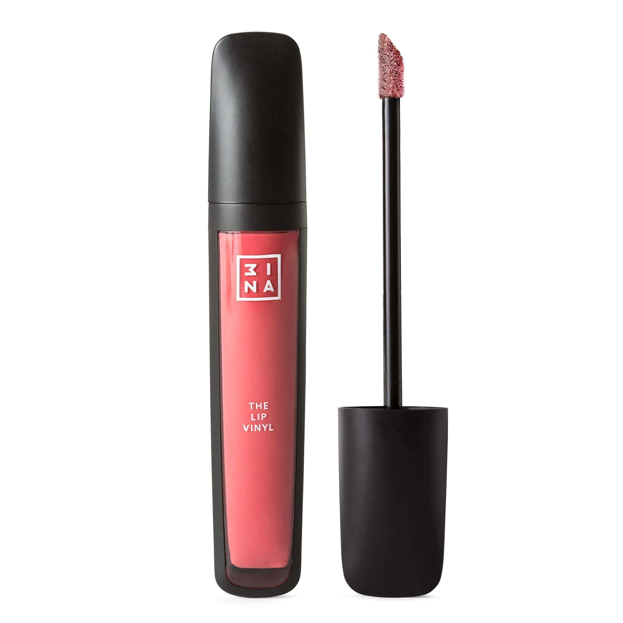 3INA MAKEUP - Vegan - Cruelty Free - The Lip Vinyl 702 - Pink red - weight LightLongwearing Formula - Highly Pigmented - Creamy Non Sticky Texture - Glossy Wet Look Finish - Wand Applicator