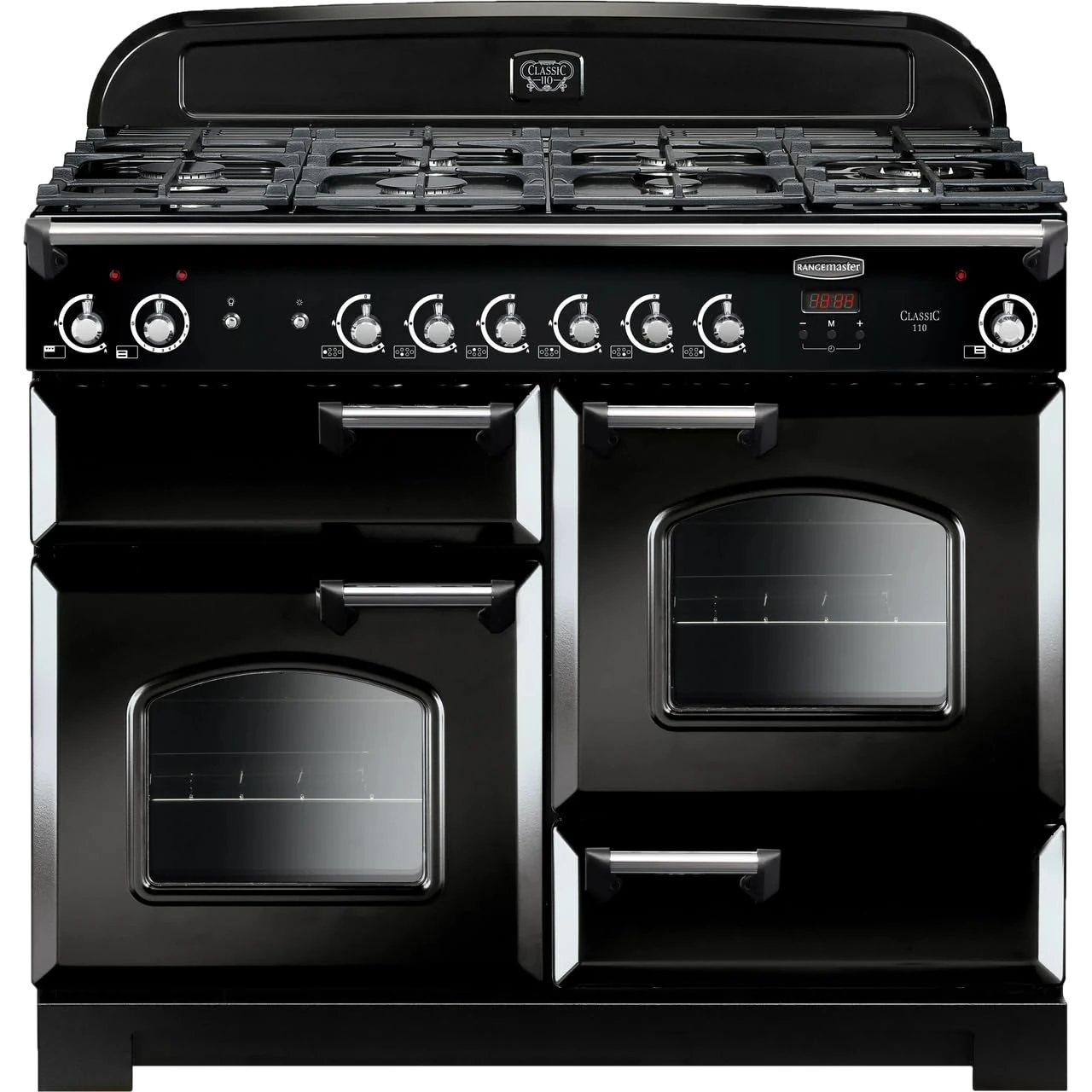 Rangemaster Classic 110cm Gas Range Cooker - Black