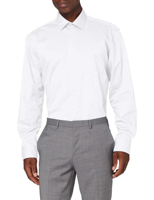 JP 1880 Men's Big & Tall Easy Care Formal Shirt White XXXXXX-Large 713989 20-6XL