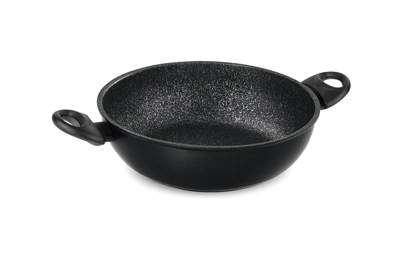 Barazzoni Granitica Extra Pan Two Handles, Innovative Marmotech 5-Layer Stone Effect, Diameter 32 cm, 5.8 litres. Made in Italy - Image 1