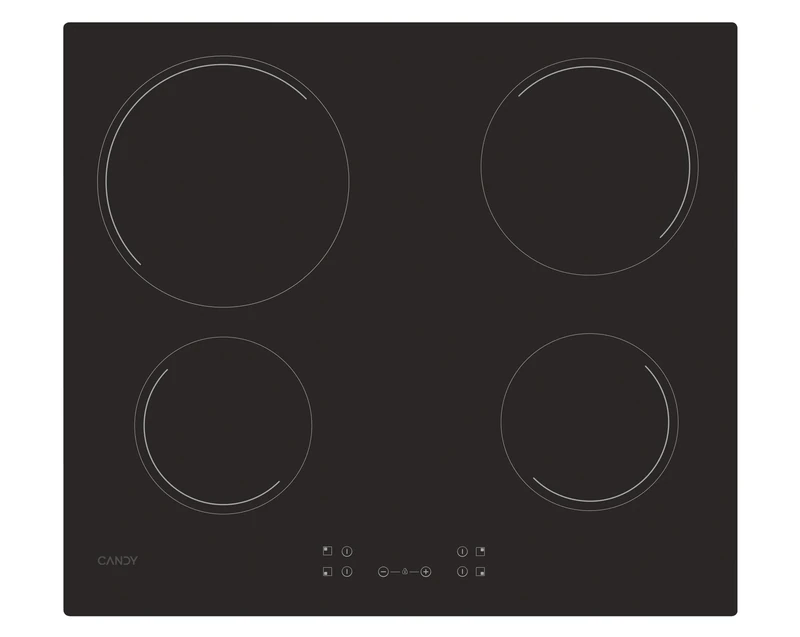 Candy CH64CCB 60cm Ceramic Hob, Touch control, 4 Zones, Child Lock, Black Glass