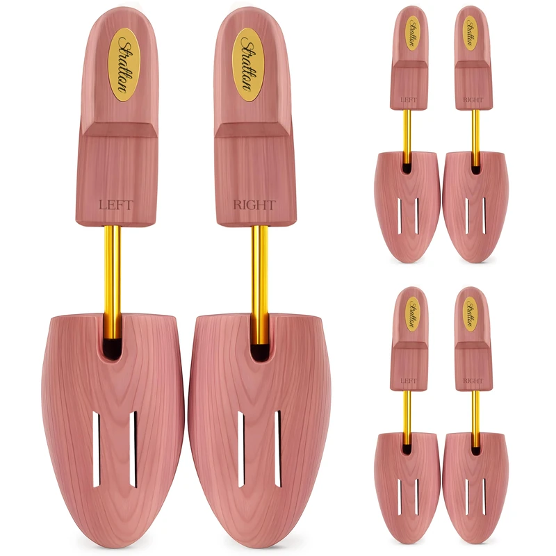 Stratton MEN'S CEDAR SHOE TREE 3-PACK (for 3 pairs of shoes) (Medium, 3 Pairs, Full Toe)