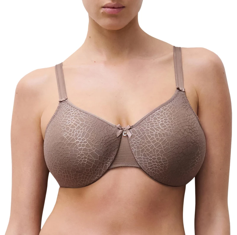Chantelle Women's, C MAGNIFIQUE, Covering Molded Bra, Women's invisible lingerie, Hazelnut, 36DD