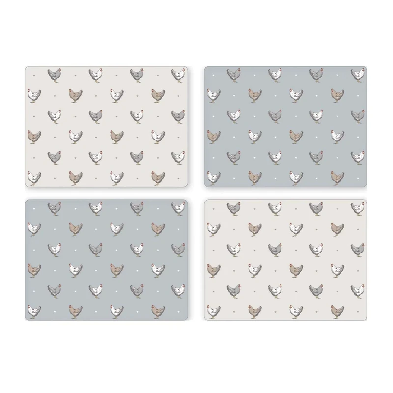 Cooksmart Pack of 4 Table Place Mats | Place Mats For Table With British Designs | Table Mats For All Types Of Kitchens - Farmers Kitchen