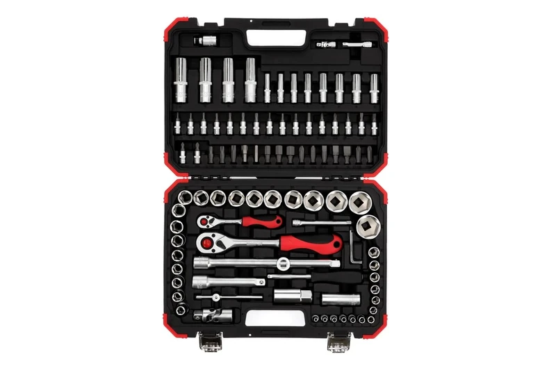 GEDORE Red Socket Spanner Set, 94 Pieces, with Reversible Ratchets, Ratchets, Socket Wrench and Bit Set, 1/4 Inch