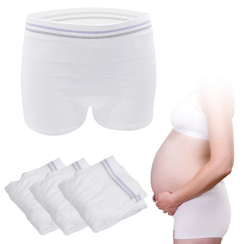 HANSILK Maternity Knickers 3 Pack Disposable Postpartum Underwear Breathable & Stretchable Maternity Pants for C-Section Recovery/Incontinence/Travel - Image 1