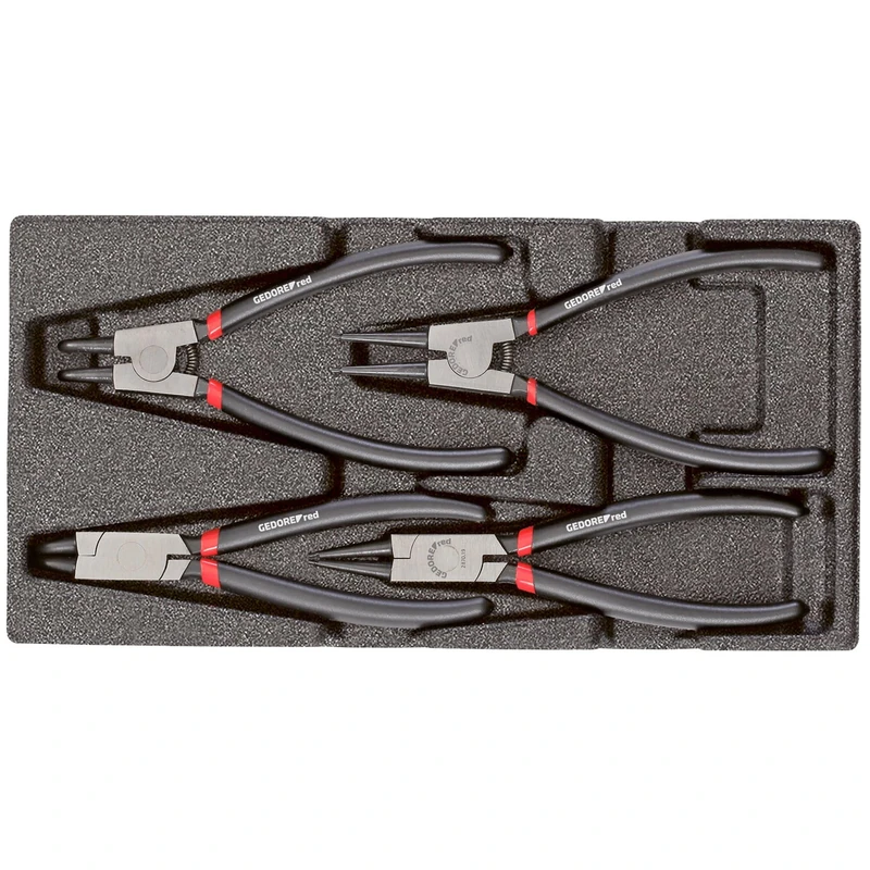 GEDORE Red R22150017 Circlip Pliers Set in 1/3 Foam Module 4-Piece