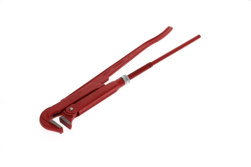GEDORE red 90° Angled pipe wrench, Clamping width 103 mm/3", Swedish, Solidly built, Offset teeth, R27100030