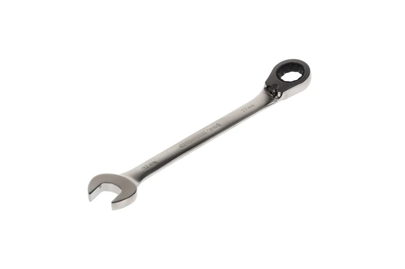 GEDORE red Combination ratchet spanner, Reversible, AF 27 mm, Angled, Flat, Bi-hex, Spanner, R07200270