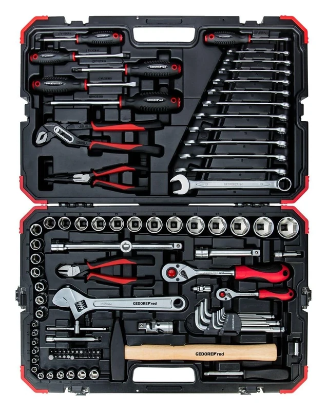 Gedore Red Socket Wrench Set 1/4 "+ 1/2" 100 Pieces