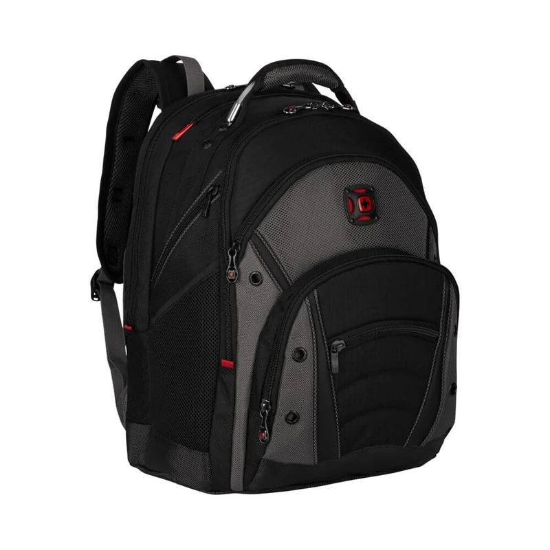 Wenger Synergy Pro Ballistic laptop backpack with tablet pocket, notebook up to 16 inches, tablet of up to 10 inches, organizer, 30 L, for men and women, office, business travel or uni, black, 605074