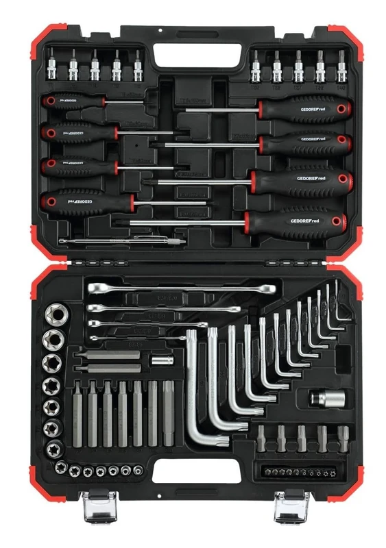 GEDORE Red Screw Tool Set TX 1/4 Inch + 1/2 Inch 75 Pieces