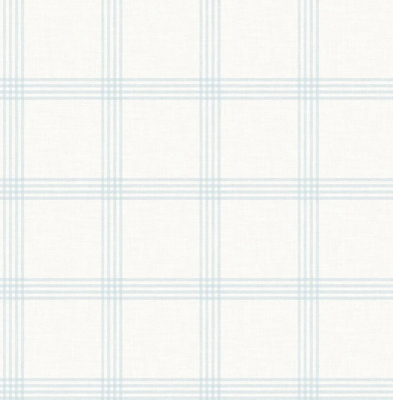 Chesapeake 3115-24475 Twain Light Blue Plaid Wallpaper - Image 1