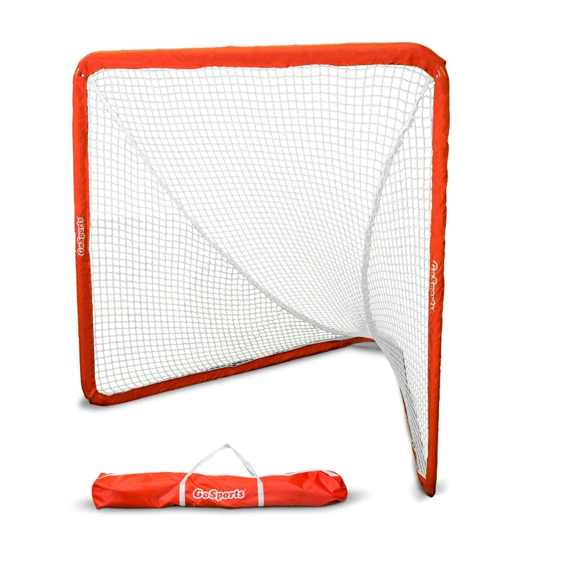 GoSports Regulation 6 ft x 6 ft Lacrosse Net with Steel Frame - The Only Truly Portable Lacrosse Goal, Backyard Setup in Minutes