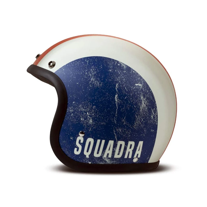 DMD Vintage Motorbike Helmet Team Corse, Multicoloured, S Size