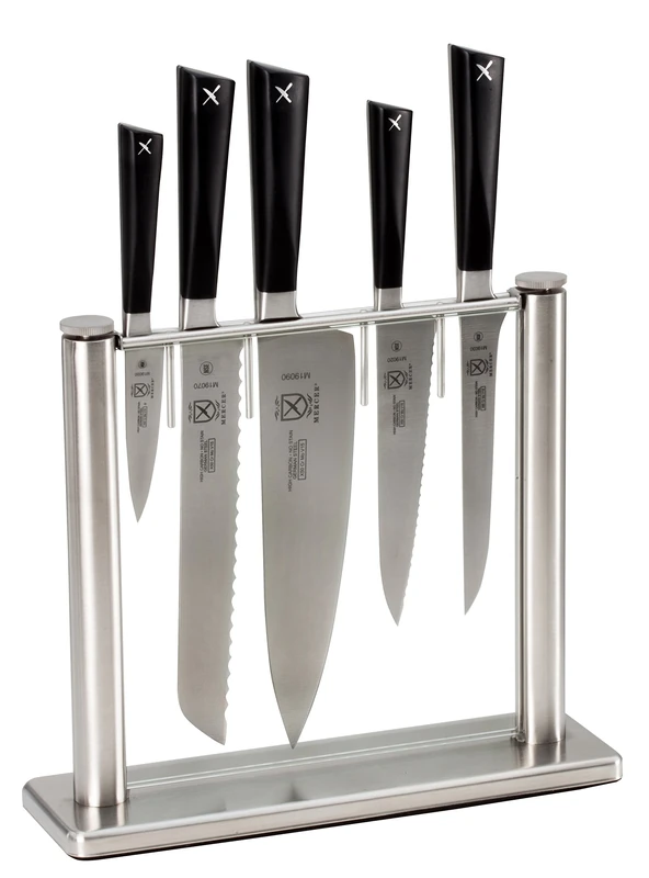 Mercer Culinary M19100 Zum 6-Piece Knife Block Set, Stainless Steel, 31.4 x 10.6 x 36.2 cm