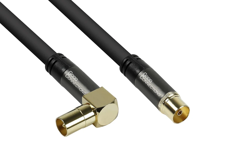 Coaxial Cable with Connectors for Antenna and Cable TV - Image 1