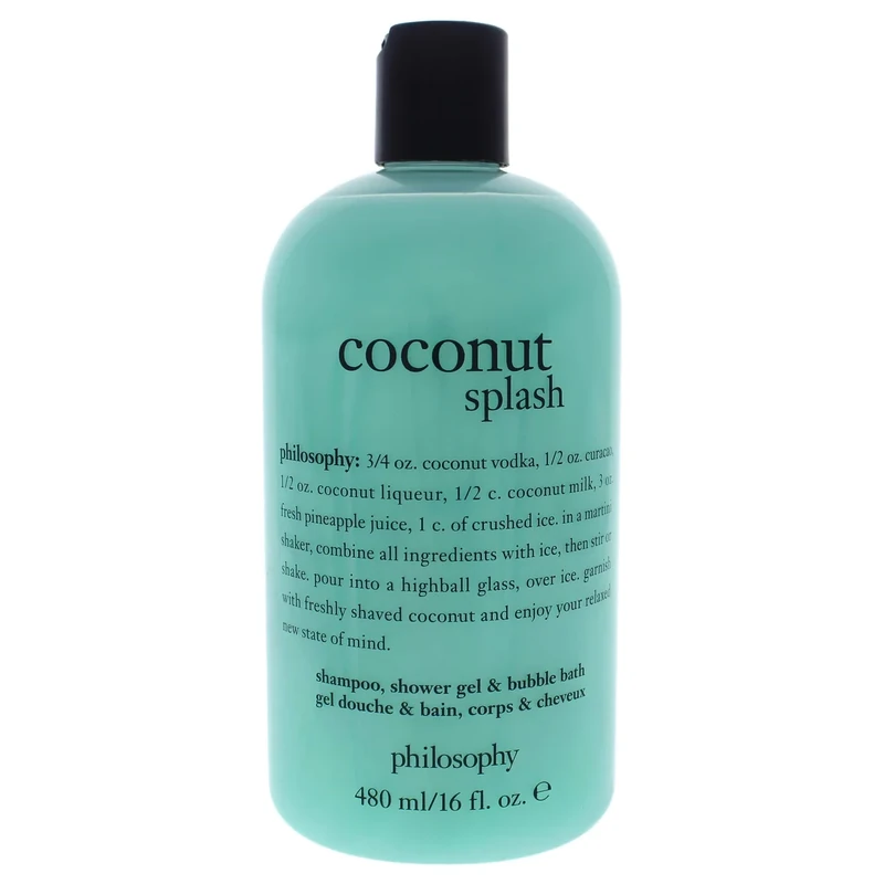 Philosophy Coconut Splash For Unisex 16 oz Shampoo, Shower Gel and Bubble Bath