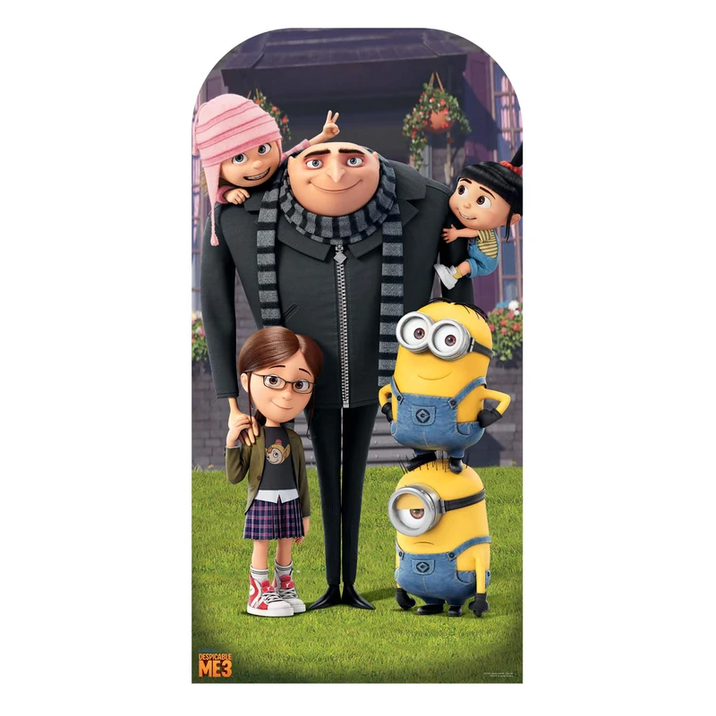 STAR CUTOUTS SC1045 Despicable Me Minions Party Gru Adult and Child Stand-In Height 185cm Perfect for Birthdays, Parties and Events - Image 1