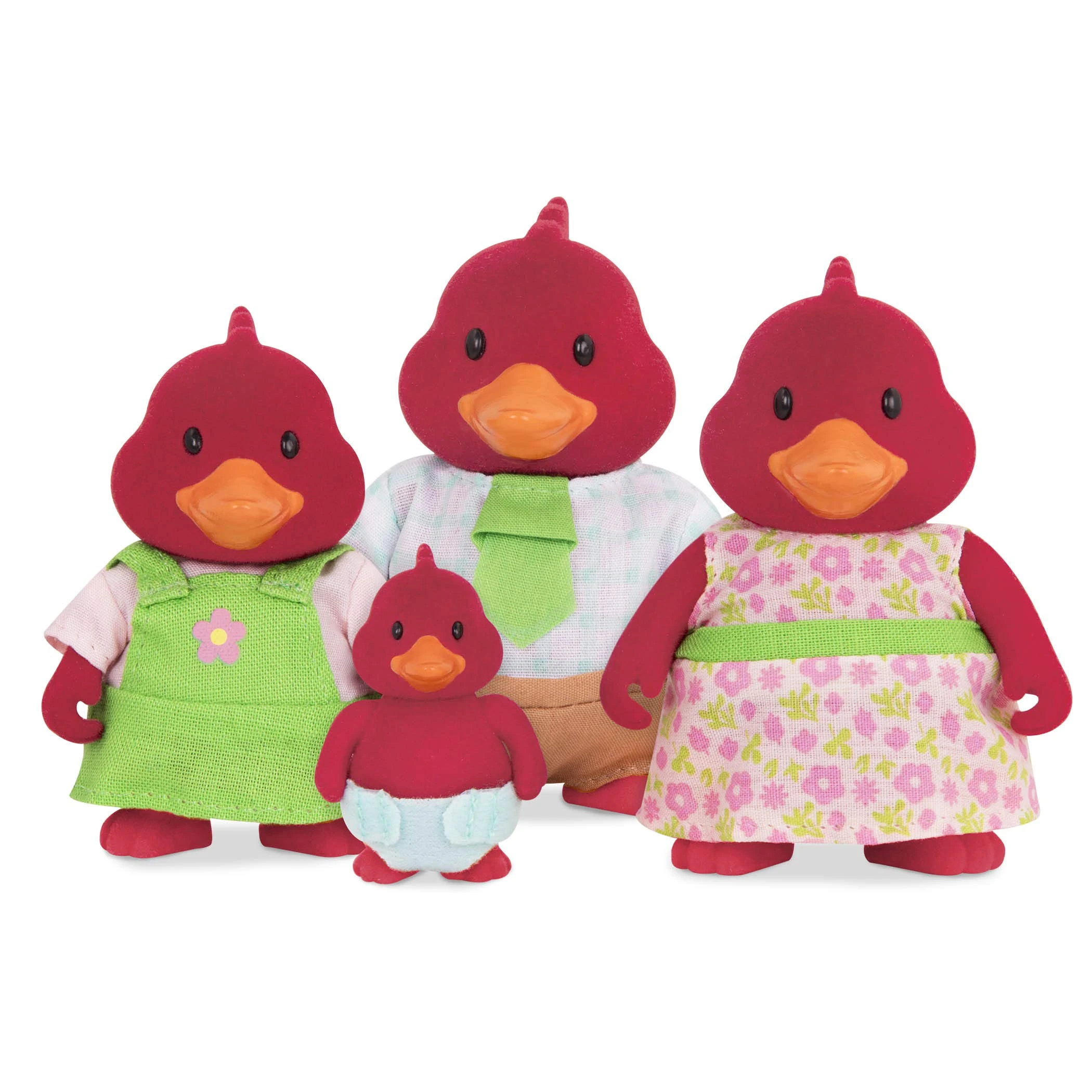 Li’l Woodzeez – Tailfeather Cardinal Family – 5pc Toy Set with Miniature Animal Figurines and Storybook – Animal Toys and Accessories for Kids Age 3+