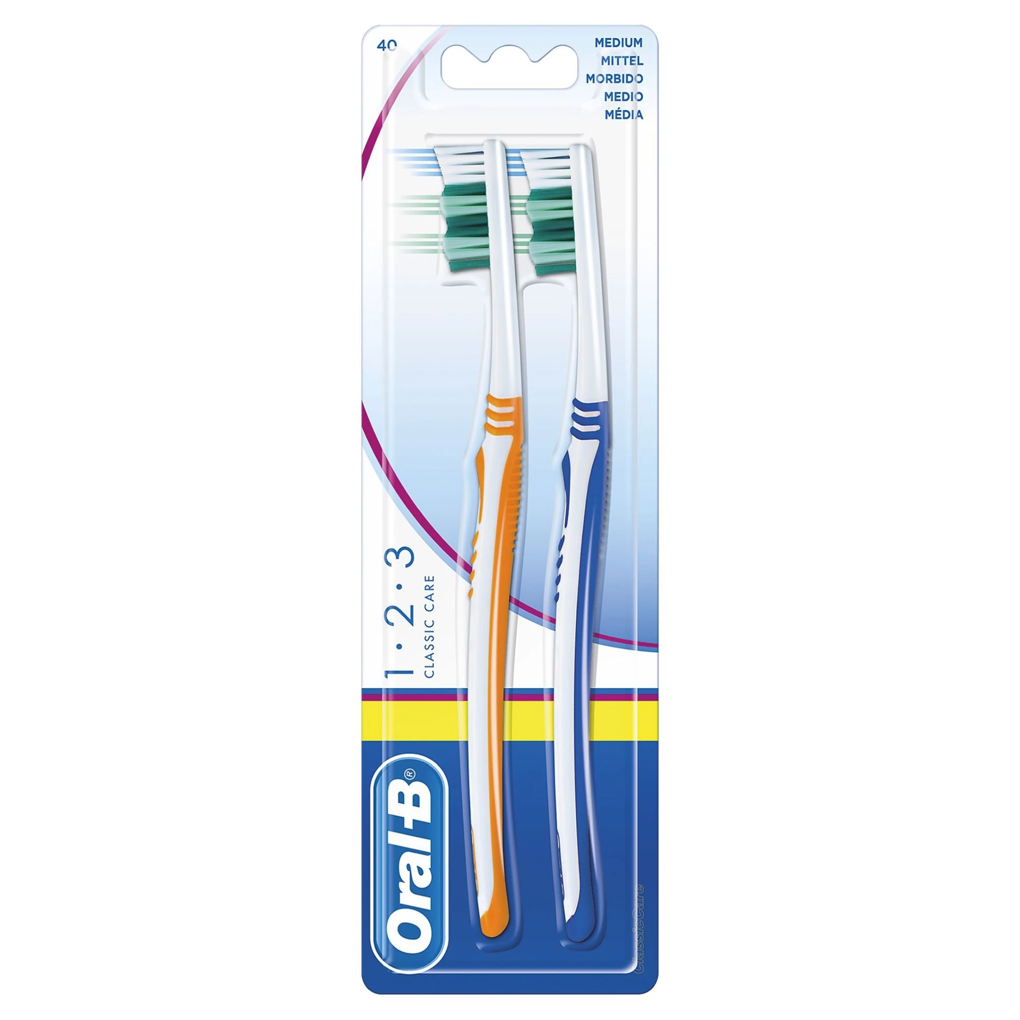 ORAL B TOOTHBRUSH 1.2.3 CLASSIC CARE TWIN PACK