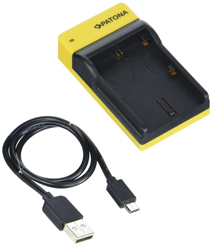 PATONA 151583 Black Yellow Battery Charger - Battery Chargers (DC, 0.5A, 1A, 46mm, 85mm, 23mm)