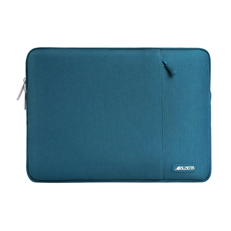 MOSISO Laptop Case 15 inch, 15 inch Laptop Sleeve Compatible with MacBook Air 15 M4 A3241 M3 A3114 M2 A2941 2025-2023, Dell XPS 15, Polyester Vertical Computer Sleeve Bag with Pocket, Deep Teal