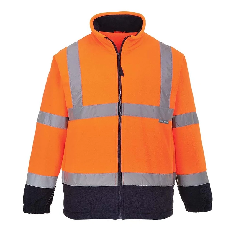 Portwest Hi-Vis Two Tone Fleece, Size: XS, Colour: Orange/Navy, F301ONRXS