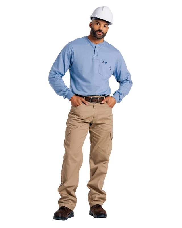 Lapco FR P-INCKHT9 36X32 100% Flame-Resistant Cotton Cargo Pant, Capacity, Volume, Cotton, 36" x 32", Khaki ( - Image 1