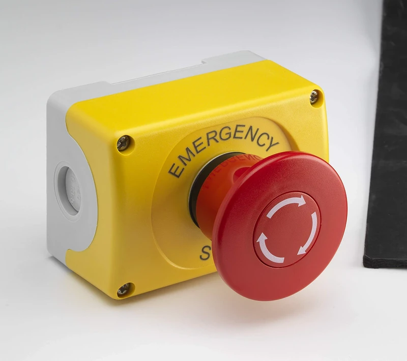 ABB 1RMSC50 Twist Release Mushroom Head Emergency Stop, Plastic, 60 mm