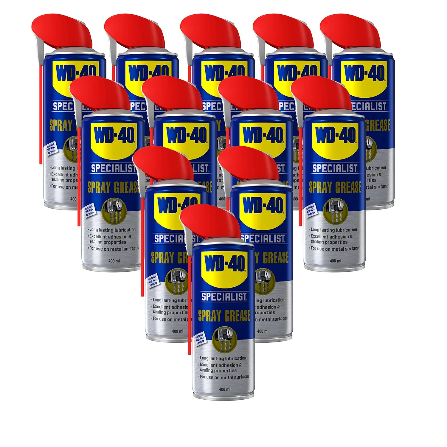 WD-40 Specialist Spray Grease 400ml x 12 pack: Unrivaled Long-Lasting Performance, Ultimate Metal Surface Lubrication, and Corrosion Defense